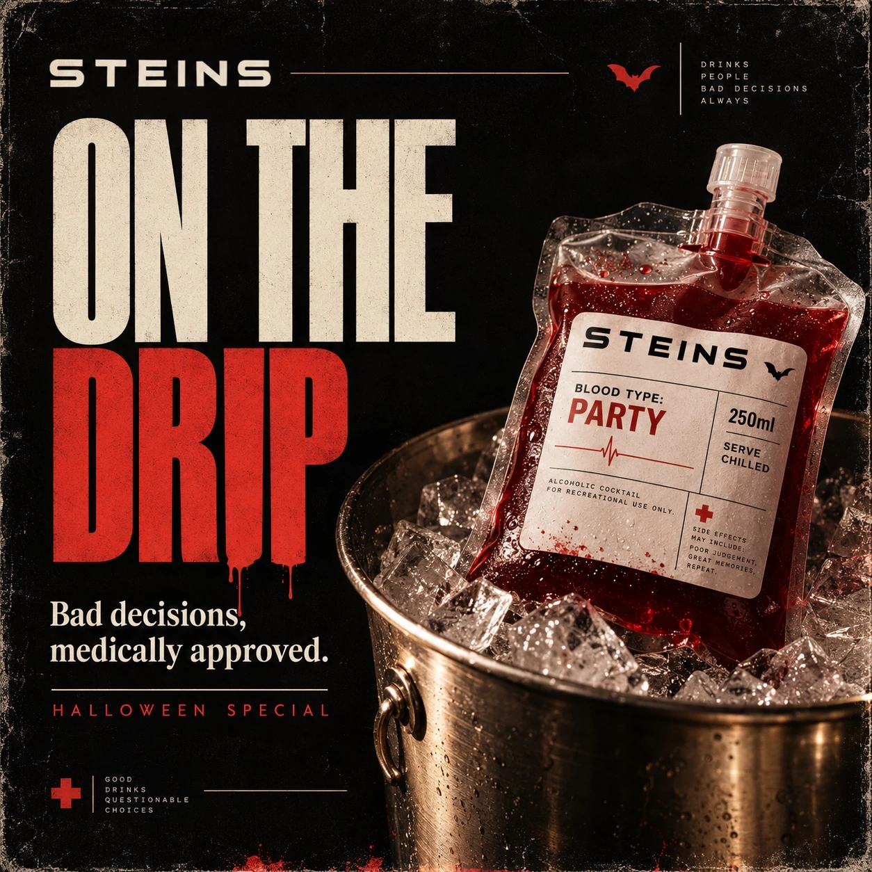 The blood-bag cocktail.